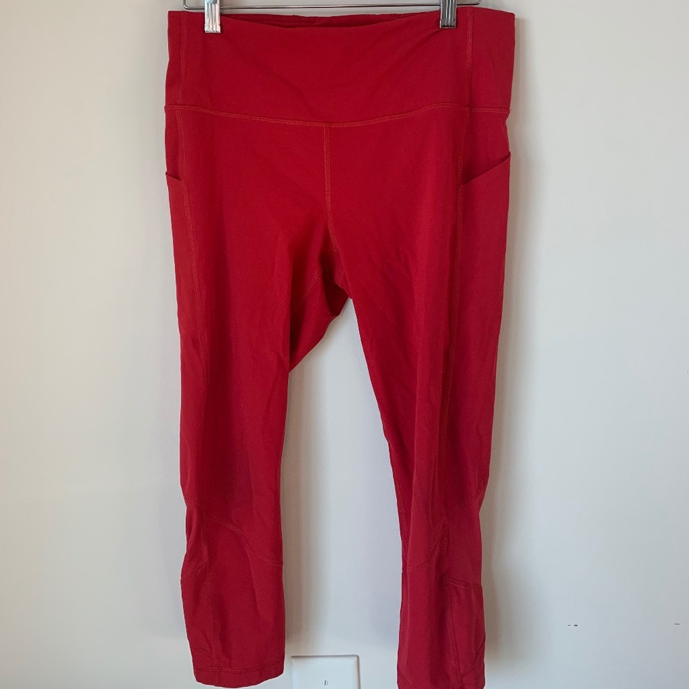 Lululemon Pace Rival High-Rise Crop 22", Dark Red,